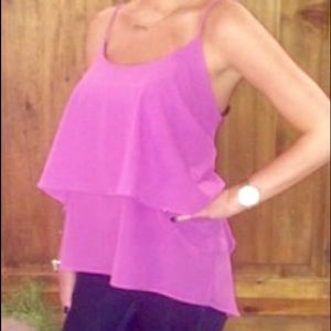 Fuchsia layered tank || large || ✨